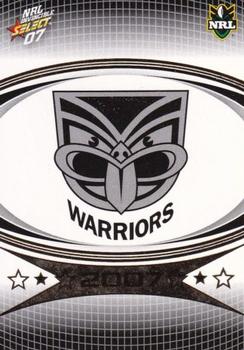 2007 Select NRL Invincible #172 New Zealand Warriors Logo Front